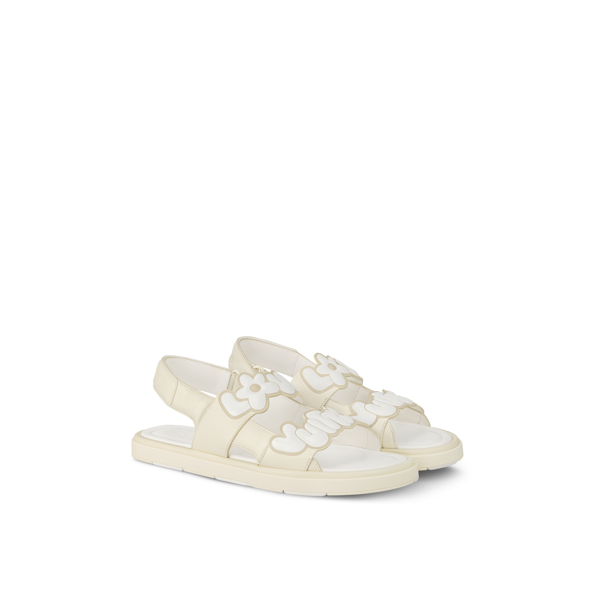 LV Flower Sandal - Luxury Shoes - 1ACR9F White | LOUIS